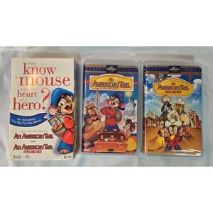 An American Tail & An American Tail Fievel Goes West VHS Box Set w/ 2 Paperback